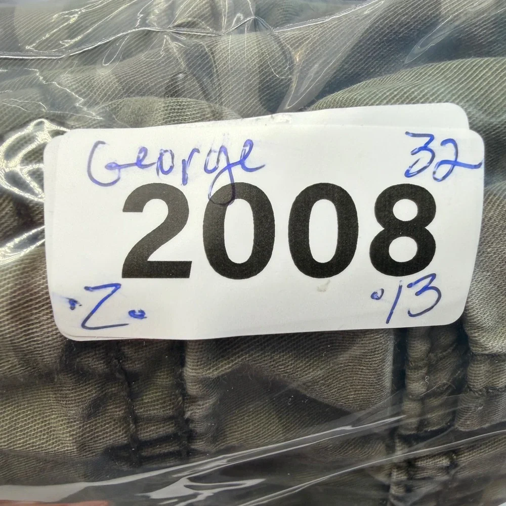 George Cargo Shorts Mens 32 Camo Green Multi Pocket Outdoors Gorpcore